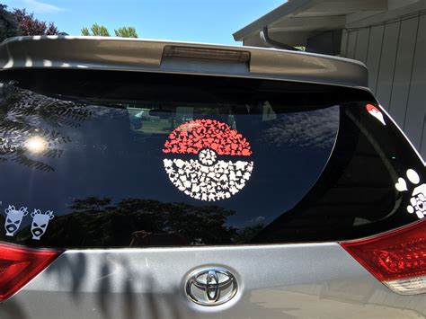 Pokeball Pokémon go car decal | Car decals, Go car, Car