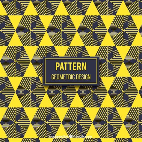 Free Vector | Yellow pattern with geometric shapes