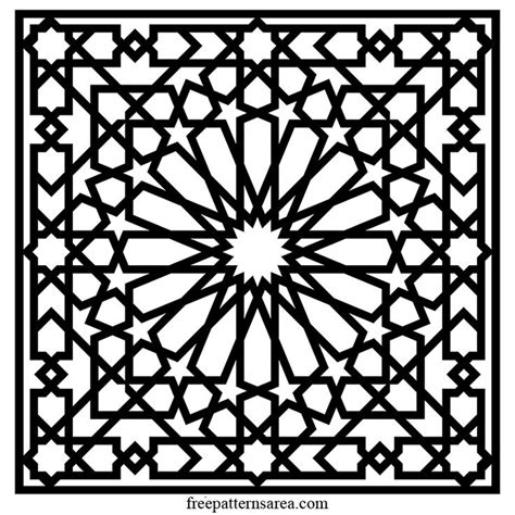 Islamic Arabesque Geometric Art Pattern Vector - FreePatternsArea ...