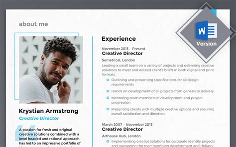 Krystian Armstrong - Creative Director Resume Template