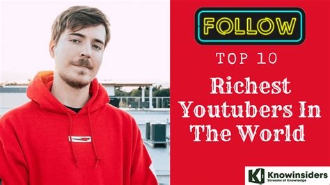 Top 10 Richest YouTubers in the World and How To Earn Money | KnowInsiders