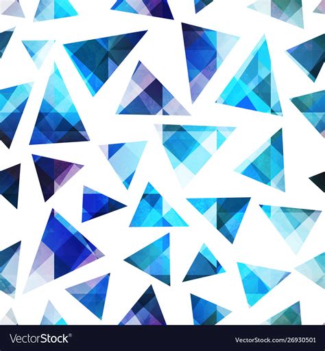 Blue triangle seamless pattern Royalty Free Vector Image