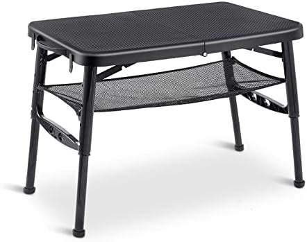 Amazon.com: WHOMASS Folding Camping Table Small 3 Adjustable Height Portable Lightweight Table ...