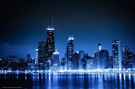 Blue City Night Wallpapers - Top Free Blue City Night Backgrounds - WallpaperAccess