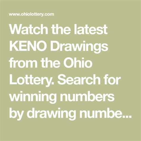 Watch Keno Drawings Ga