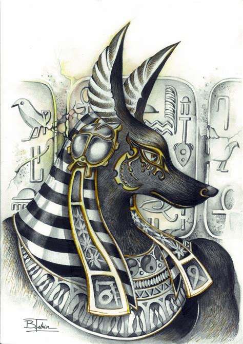 anubis art illustration drawings - pamela-gallagher