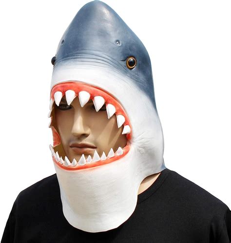 Novelty Halloween Costume Party Latex Animal Head Mask Shark : Amazon ...