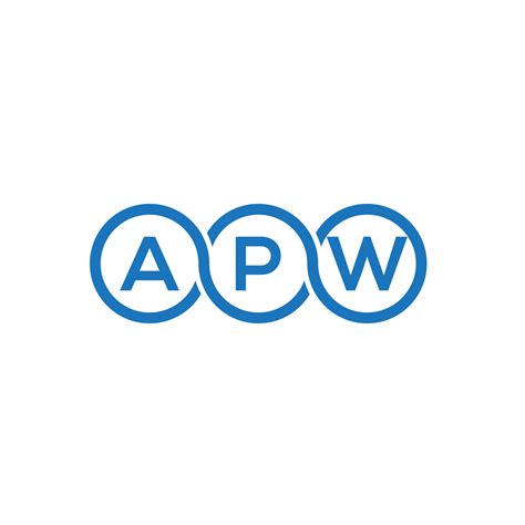 APW letter logo design on white background. APW creative initials ...