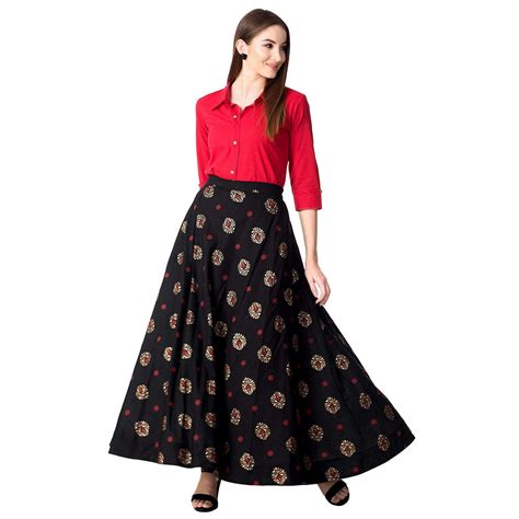 Top With Long Skirt Set | Buy Long Skirts with Shirt Top for Women ...