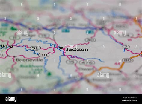 Jackson Kentucky USA shown on a Geography map or road map Stock Photo ...