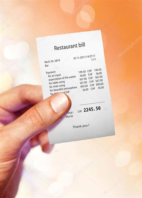 Restaurant bill Stock Photo by ©ssuaphoto 13785115