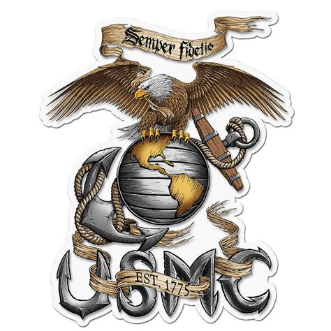 USMC Eagle Semper Fidelis DeCal – Military Republic