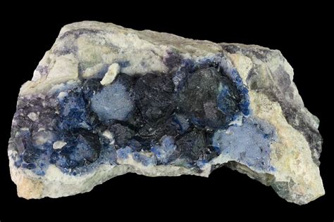 3.7" Dark Blue Fluorite Crystal Cluster - Inner Mongolia (#146659) For Sale - FossilEra.com