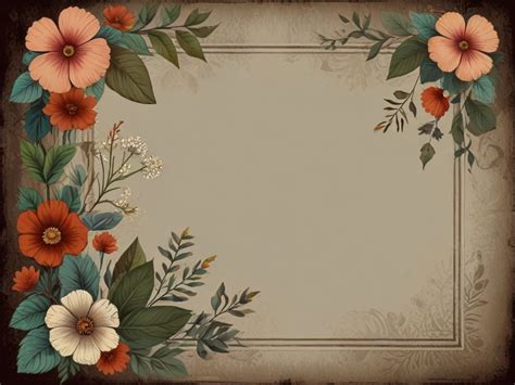 Vintage Floral Photo Frame Free Stock Photo - Public Domain Pictures