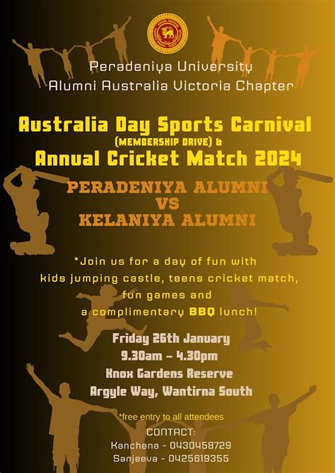 Australia Day 2024 – Peradeniya University Alumni Australia Victoria Chapter (PUAAViC)