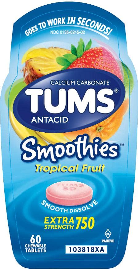 TUMS Smoothies (tablet, chewable) GlaxoSmithKline Consumer Healthcare ...