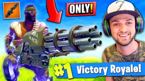 WINNING using *ONLY* the MINIGUN in Fortnite: Battle Royale! (CHALLENGE ...