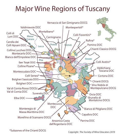 Italy—Tuscany: SWE Wine Map 2020 – Wine, Wit, and Wisdom