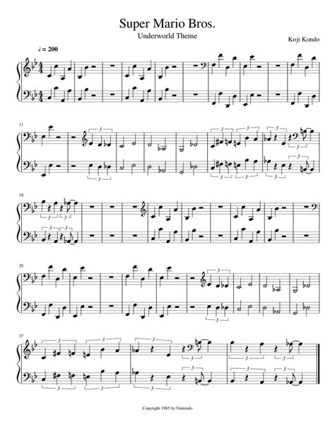 Super Mario Bros. Sheet music for Piano (Solo) Easy | Musescore.com