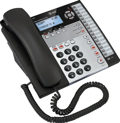 AT&T 1040 4-Line Expandable Corded Small Business Telephone Black/White ...