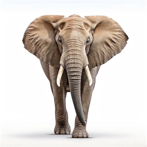 Premium Photo | Elephant on white background