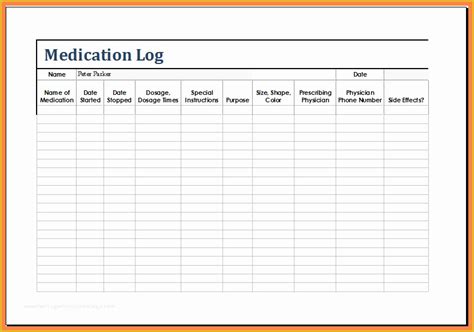 Medication List Template Free Download Of 12 Medication List Template ...