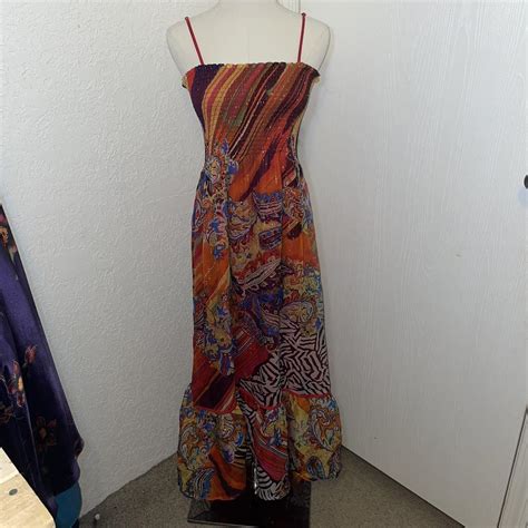 Abstract Peter Nygard dress Adjustable straps Could... - Depop