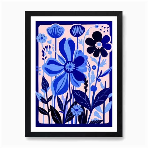 Blue Flower Illustration Bluebell 4 Art Print by Botanic Studio - Fy