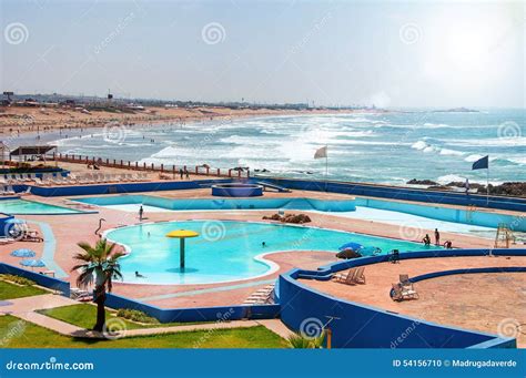 Casablanca Beach in Summer, Morocco Stock Photo - Image of people, travel: 54156710