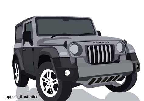 Illustration of my favourite suv Mahindra Thar, Suv Car, Vehicles ...