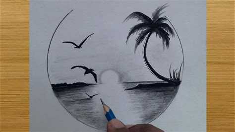 Easy and beautiful scenery of nature ( sunrise ) step by step / drawing ...