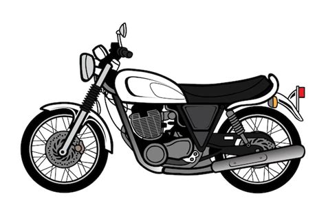 Premium Vector | Bigbike Classic Vintage motorcycle Cartoon