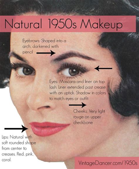 Authentic Natural 1950s Makeup History and Tutorial | 1950s makeup ...