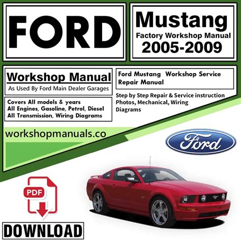 Ford Mustang Workshop Repair Manual Download 2005 - 2006 PDF