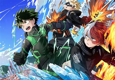 My Hero Academia, Izuku Midoriya, Katsuki Bakugou, Shoto Todoroki, HD wallpaper | Peakpx