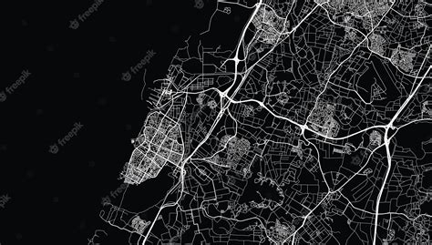 Premium Vector | Urban vector city map of ashdod israel middle east