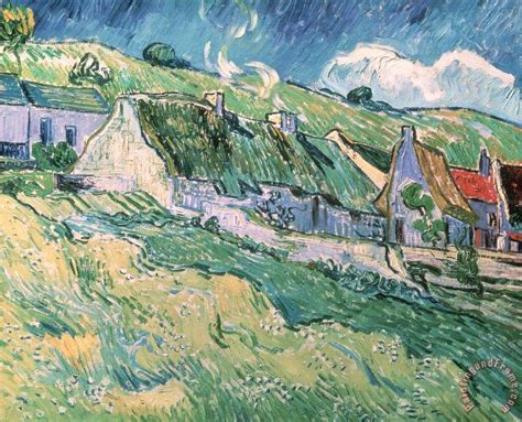 Vincent van Gogh Cottages At Auvers Sur Oise painting - Cottages At Auvers Sur Oise print for sale