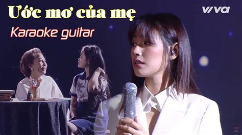 Ước mơ của mẹ Karaoke guitar Cara - YouTube