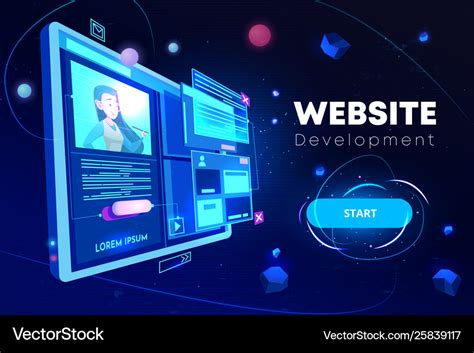 Website development banner programming technology Vector Image