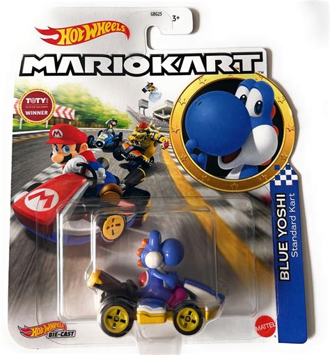 Hot Wheels Mario Kart Blue Yoshi Die-Cast - Walmart.com