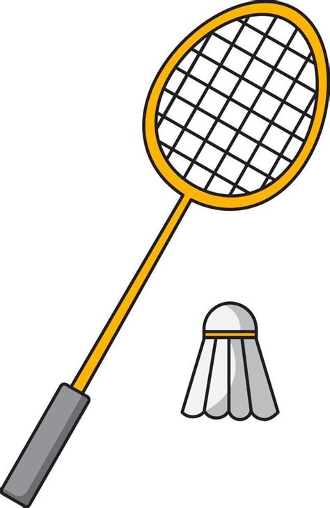 Free Badminton Racket and Shuttlecock Vector