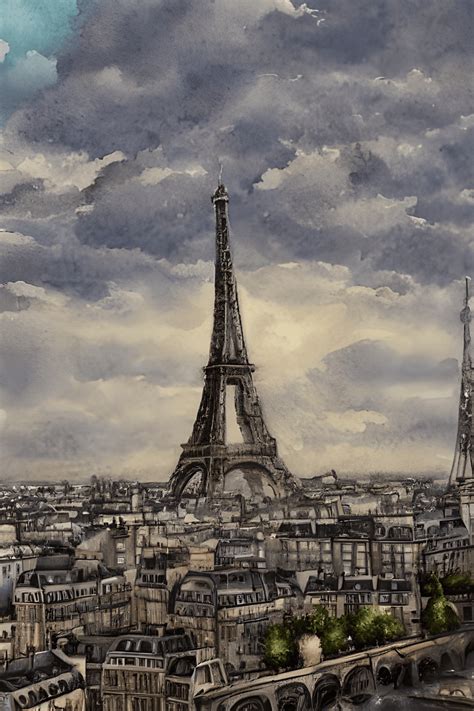 Eiffel Tower in Paris 4K Graphic · Creative Fabrica