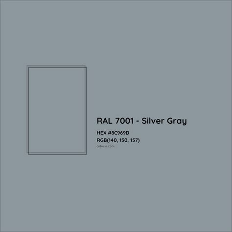 About RAL 7001 - Silver Gray Color - Color codes, similar colors and paints - colorxs.com