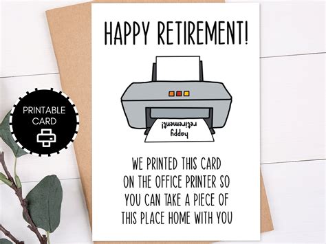 Funny Retirement Cards Printable