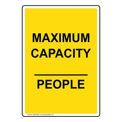 Custom Maximum Capacity-People Sign NHE-9580 Industrial Notices