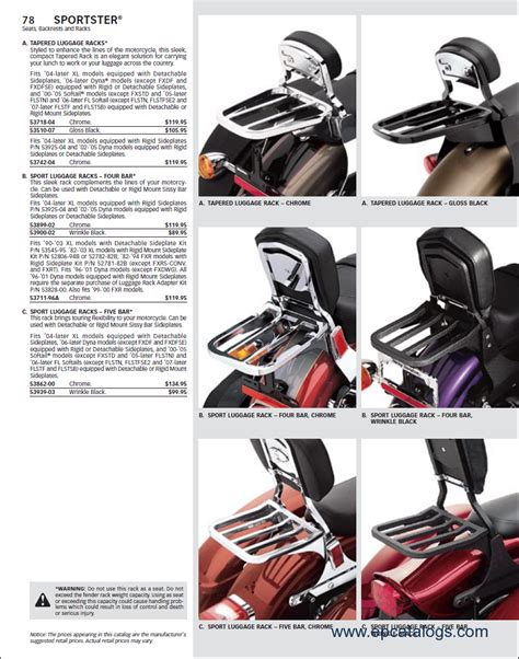 HARLEY DAVIDSON ACCESSORIES spare part catalog Download