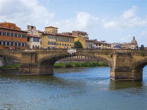 The Bridges Over River Arno in Florence Stock Image - Image of culture ...