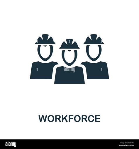 Workforce icon. Simple element from business management collection. Creative Workforce icon for ...