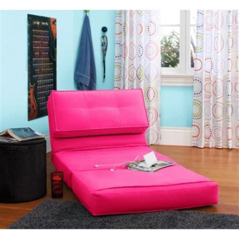 Shop Kids,Teens, Convertible Flip Small Space Lounge Chair Bed, Pink online at TrueGether Bean ...