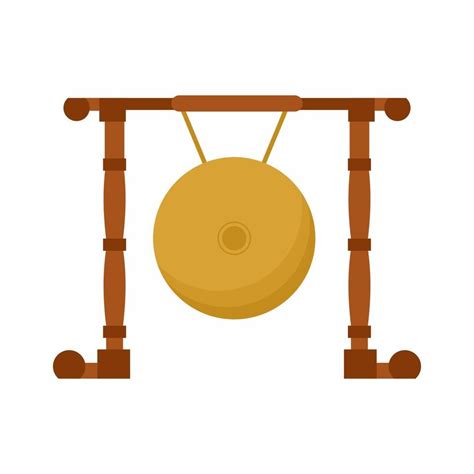 Gong vector flat icon. Traditional Indonesian metallophones Gamelan ...